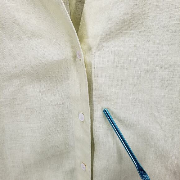 Talbots Women's Pure Irish Linen Button Down Long Sleeve Top Size 10 - Picture 9 of 14